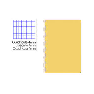 Cuaderno Espiral Folio Cuadr Cula Mm G Tapa Dura Amarillo