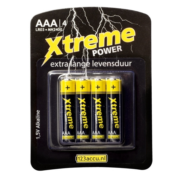 123tinta Xtreme Power AAA/LR03/MN2400 Pilas Alcalinas (4 unidades)  ADR00008 - 1