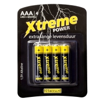 123tinta Xtreme Power AAA/LR03/MN2400 Pilas Alcalinas (4 unidades) MN2400C ADR00008