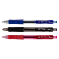 123tinta set de 3 bolígrafos de gel azul/negro/rojo  301169