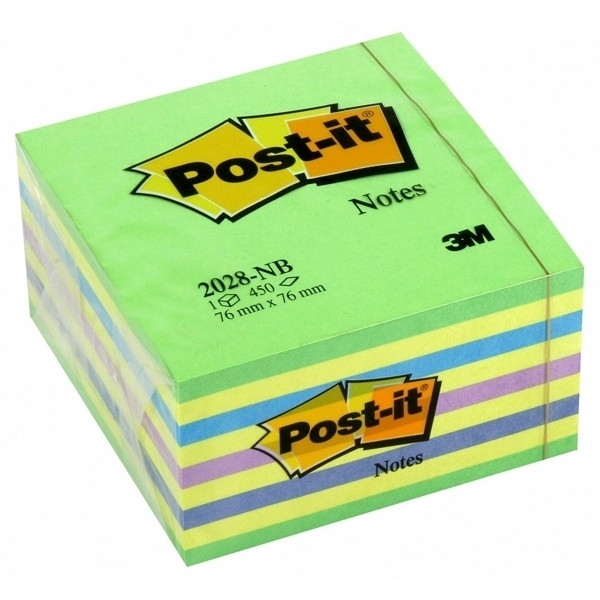 3M Post-it notas | verde neon | cubo | 76x76 mm 2028NB 201328 - 1