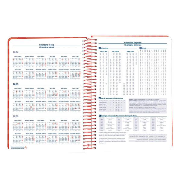 Agenda 2025 A5 espiral día vista rojo 170420 426416 - 3