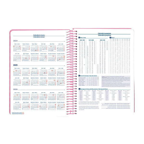 Agenda 2025 A5 espiral día vista rosa 170422 426417 - 3