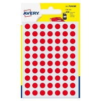 Avery Zweckform PSA08R etiquetas redondas Ø 8 mm rojo (490 etiquetas) AV-PSA08R 212712