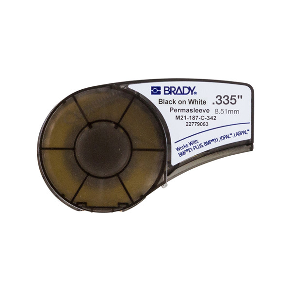 Brady M21-187-C-342 cinta termorretráctil negro sobre blanco 8,51 mm x 2,10 m (original) M21-187-C-342 147150 - 1