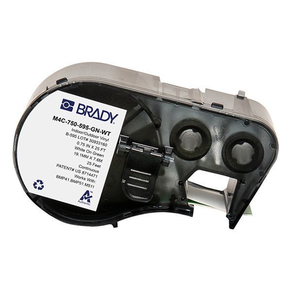 Brady M4C-750-595-GN-WT cinta vinílica blanca sobre v M4C-750-595-GN-WT 148182 - 1