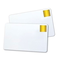 Brady Magicard CR80 tarjetas PVC blancas con sello HoloPatch dorado (500 unidades) 322002 145003