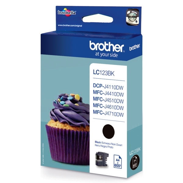 Brother LC-123BK cartucho de tinta negro (original) LC-123BK 029090 - 1