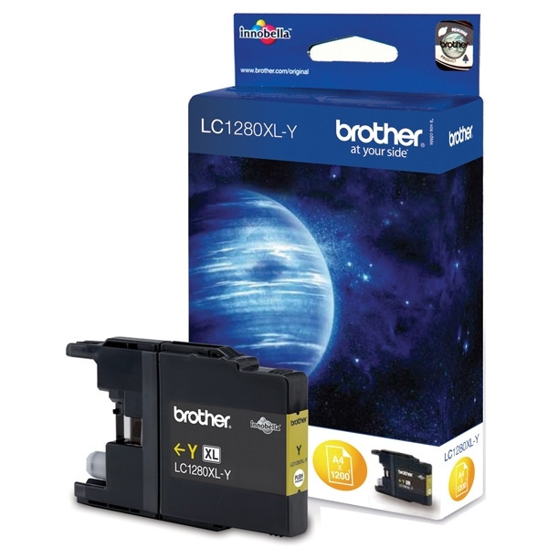 Brother LC-1280XLY cartucho de tinta amarillo XL (original) LC1280XLY 900668 - 1