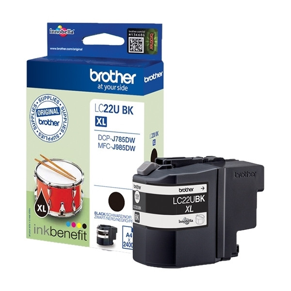 Brother LC-22UBK XL cartucho de tinta negro (original) LC-22UBK 902608 - 1