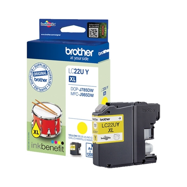 Brother LC-22UY XL cartucho de tinta amarillo (original) LC-22UY 350034 - 1