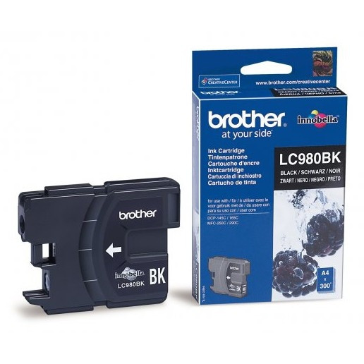 Brother LC-980BK cartucho de tinta negro (original) LC980BK 028868 - 1