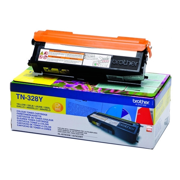 Brother TN-328Y toner amarillo XXL (original) TN328Y 029208 - 1