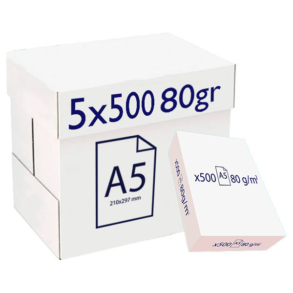 Caja papel A5 | 80 gr (5x500 hojas)  426296 - 1