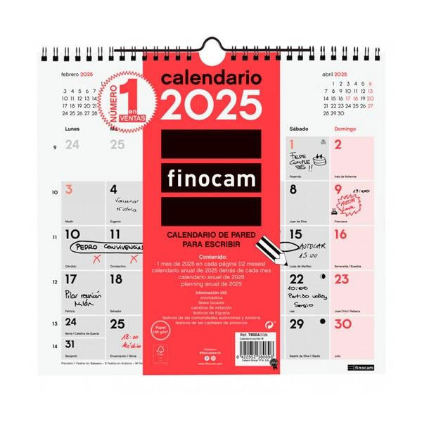 Calendario pared 2025 (265x245 mm) 780060025 426482 - 1