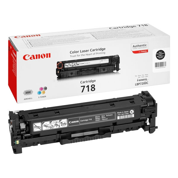 Canon 718 BK toner negro (original) 2662B002AA 070878 - 1