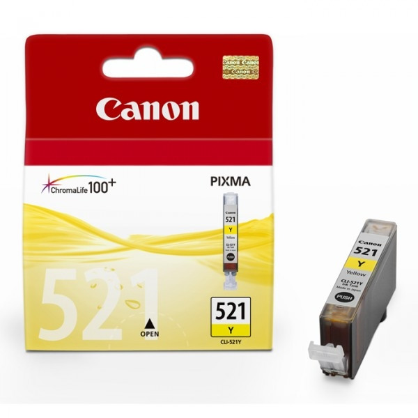 Canon CLI-521Y cartucho de tinta amarillo (original) 2936B001 018358 - 1