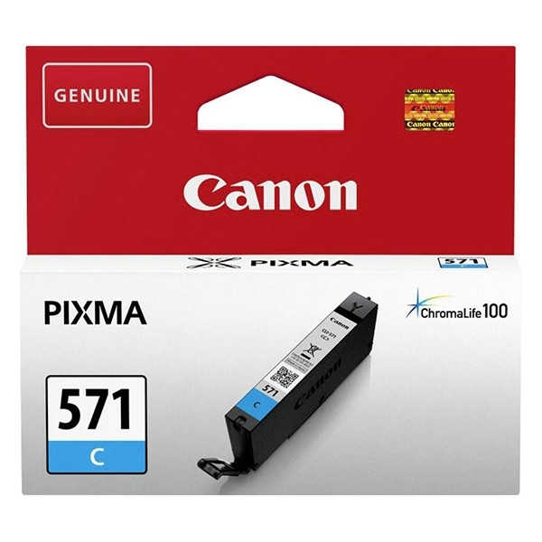 Canon CLI-571C cartucho de tinta cian (original) 0386C001 0386C001AA 017246 - 1