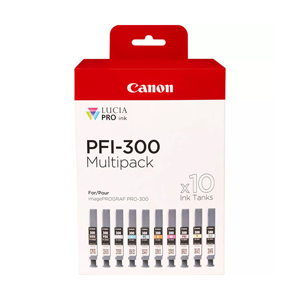 Canon PFI-300 multipack MBK/PBK/C/M/Y/PC/PM/R/GY/CO (Original) 4192C008 018590 - 1