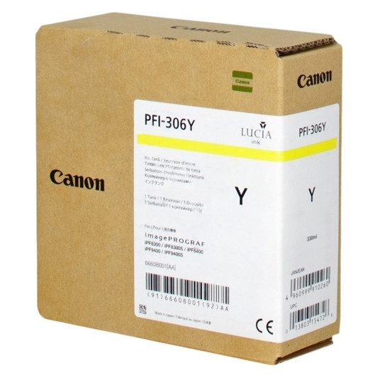 Canon PFI-306Y cartucho de tinta amarillo (original) 6660B001 018858 - 1