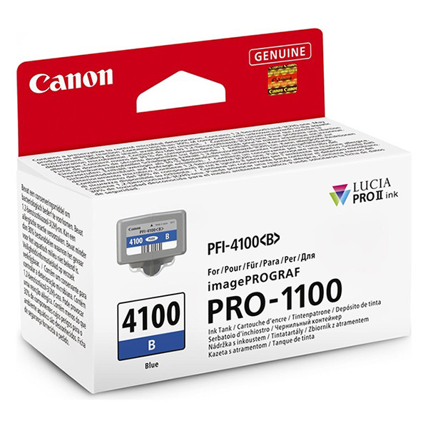 Canon PFI-4100B cartucho de tinta azul (original) 6786C001 083748 - 1