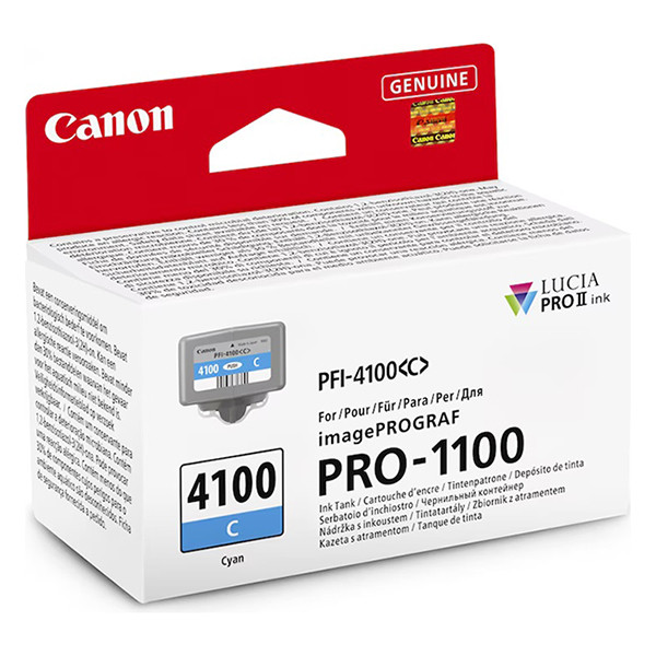 Canon PFI-4100C cartucho de tinta cian (original) 6778C001 083732 - 1