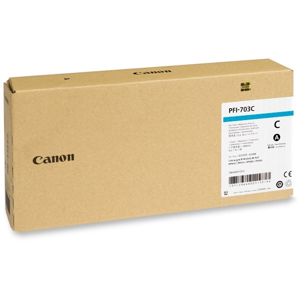 Canon PFI-703C XL cartucho de tinta cian (original) 2964B001 903953 - 1