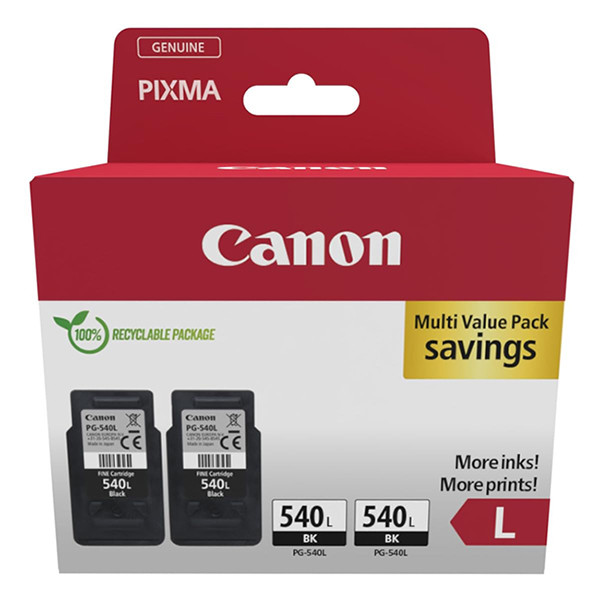 Canon PG-540L negro pack doble (original) 5224B020 132300 - 1