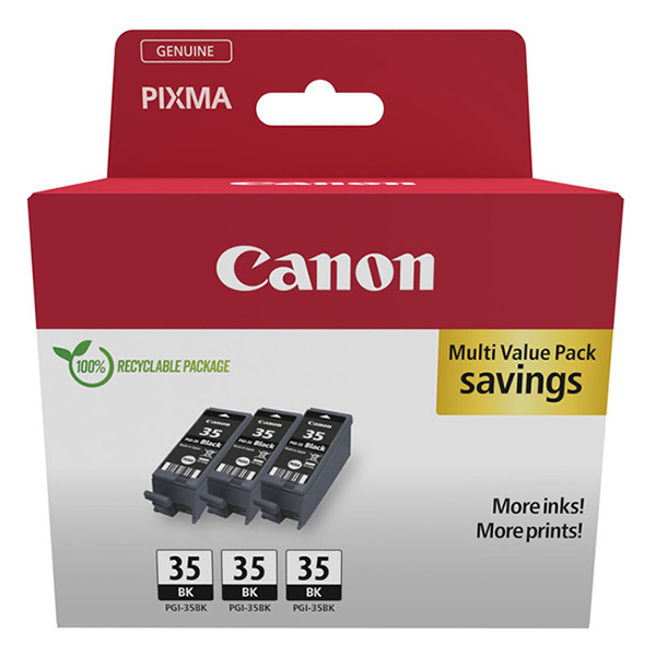 Canon PGI-35 negro pack triple (original) 1509B028 132282 - 1