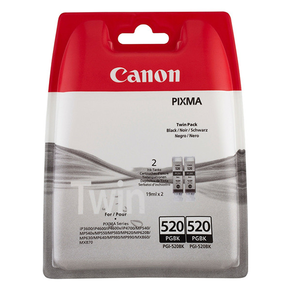 Canon PGI-520PGBK pack ahorro (original) 2932B009 2932B012 2932B019 651007 - 1