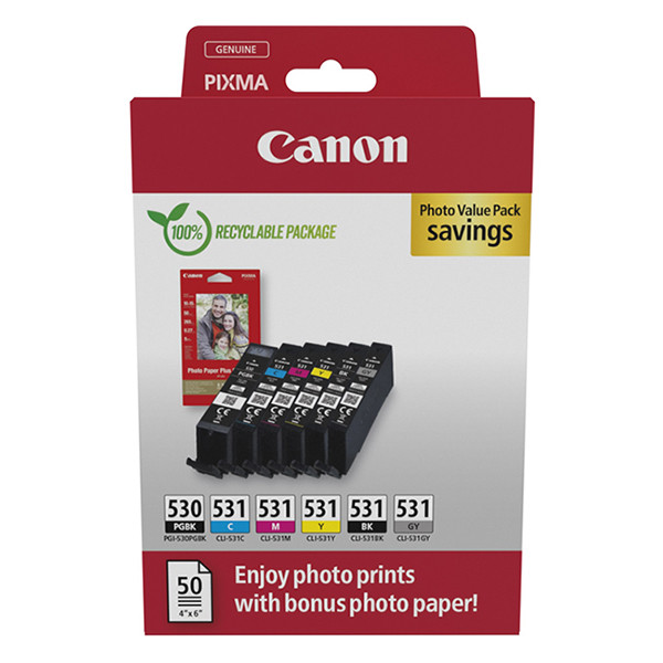 Canon PGI-530 / CLI-531  Pack ahorro (original) 6117C004 017680 - 1