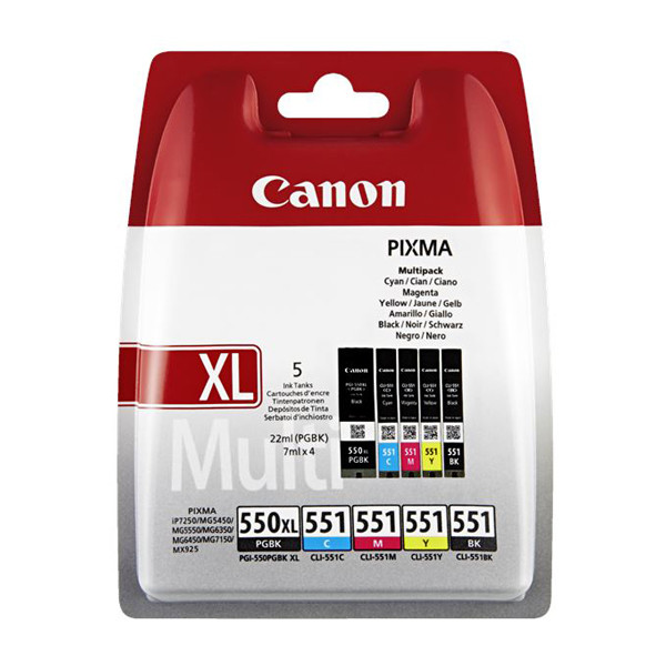 Canon PGI-550XL/CLI-551 Pack ahorro cartuchos (original) 6509B013 010188 - 1