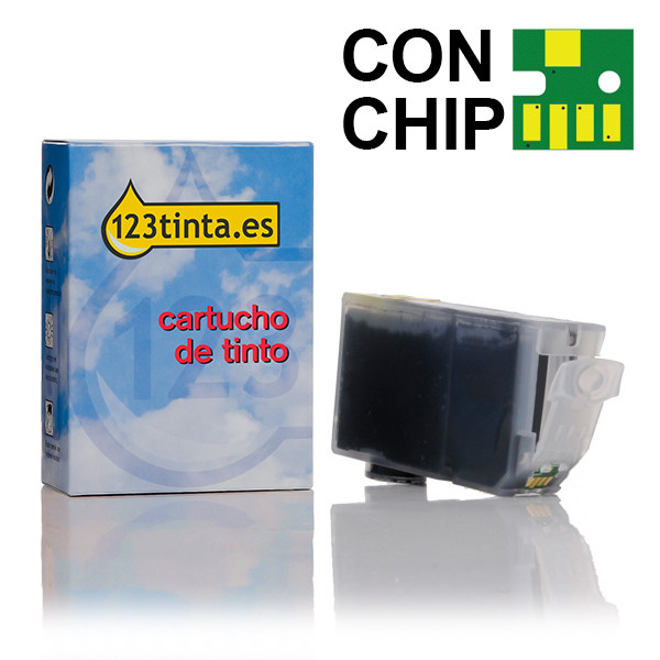 Canon PGI-5BK cartucho de tinta negro con chip (marca 123tinta) 0628B001C 018114 - 1