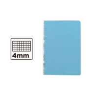 Cuaderno Espiral Cuarto Cuadrícula 4mm 75g (Tapa Dura) - Azul BC22 425968