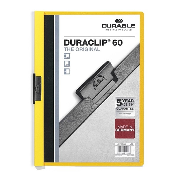 Durable Duraclip Portafolios amarillo A4 para 60 páginas 220904 310048 - 1