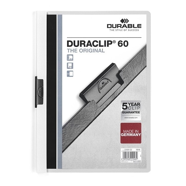 Durable Duraclip Portafolios blanco para 60 páginas 220902 310046 - 1