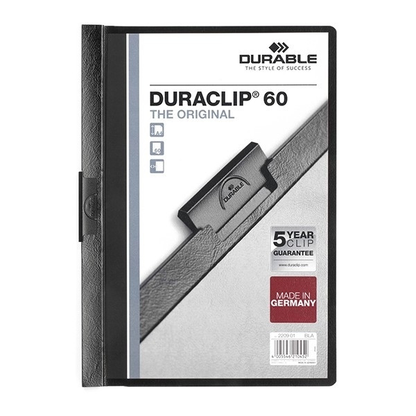 Durable Duraclip Portafolios negro A4 para 60 páginas 220901 310045 - 1