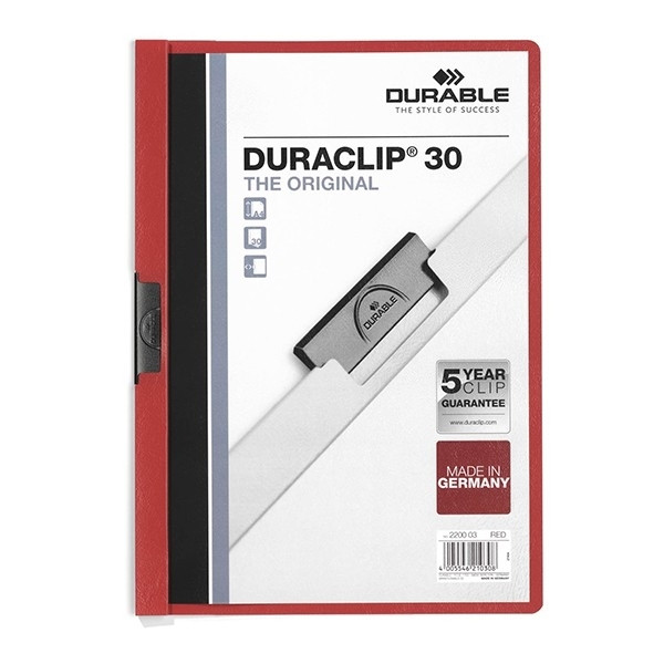 Durable Duraclip Portafolios rojo A4 para 30 páginas 220003 310042 - 1