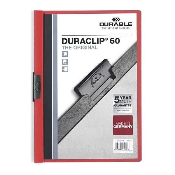 Durable Duraclip Portafolios rojo A4 para 60 páginas 220903 310047 - 1