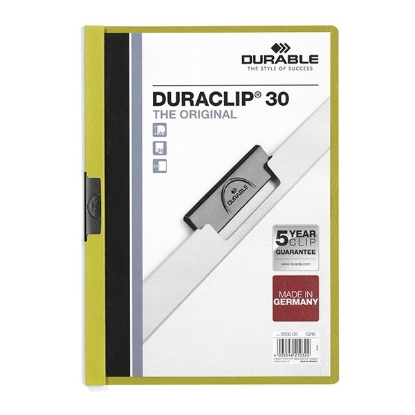 Durable Duraclip Portafolios verde A4 para 30 páginas 220005 310044 - 1