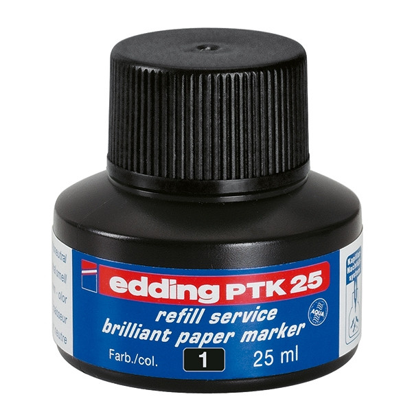 Edding PTK 25 Tinta para rellenar | negra 4-PTK25001 239221 - 1