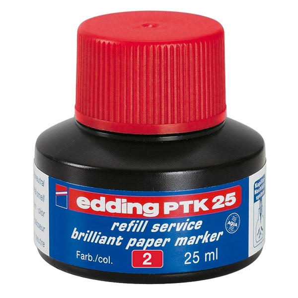 Edding PTK 25 Tinta para rellenar | roja 4-PTK25002 239222 - 1