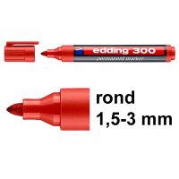 Edding Rotulador permanente Edding 300 - punta cónica 1,5-3 mm (rojo) 4-300002 246318