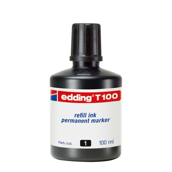 Edding T100 Recambio de tinta negra | 100 ml 4-T100001 200552 - 1