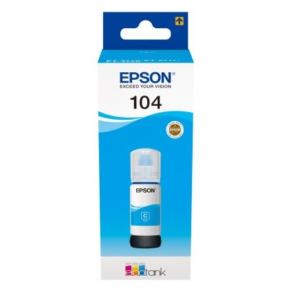 Epson 104 botella de tinta cian (original) C13T00P240 052084 - 1