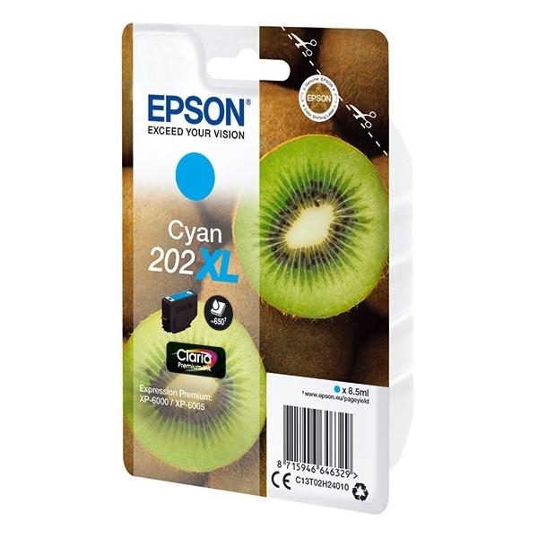 Epson 202XL cartucho de tinta cian XL (original) C13T02H24010 903481 - 1