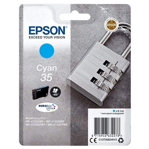 Epson 35 (T3582) cartucho de tinta cian (original) C13T35824010 027028 - 1