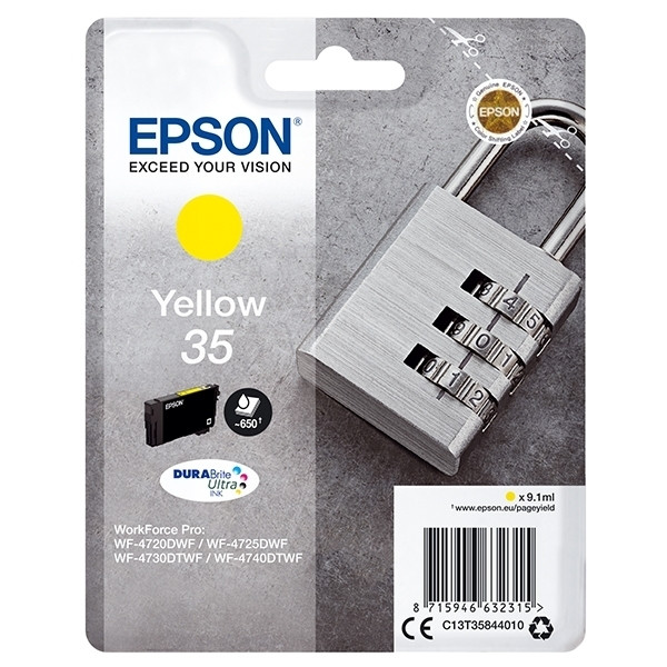 Epson 35 (T3584) cartucho de tinta amarillo (original) C13T35844010 027032 - 1