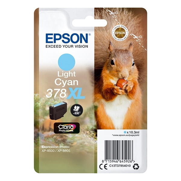 Epson 378XL cartucho cian claro XL (original) C13T37954010 903366 - 1