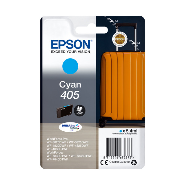 Epson 405 cartucho de tinta cian (original) C13T05G24010 C13T05G24020 903616 - 1